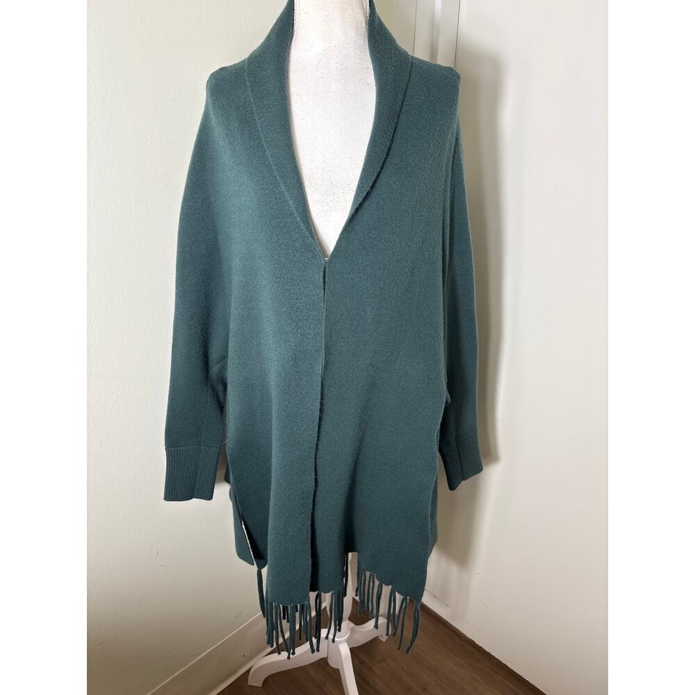 Love Token Green Open Front Cardigan Sweater Sz M/L
